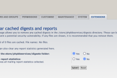 Administration Control Panel - Clear cached digests and reports (3.3.13)