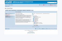 User control panel - Forums selection (3.2.16)