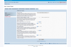 User control panel - Additional settings (3.2.16)